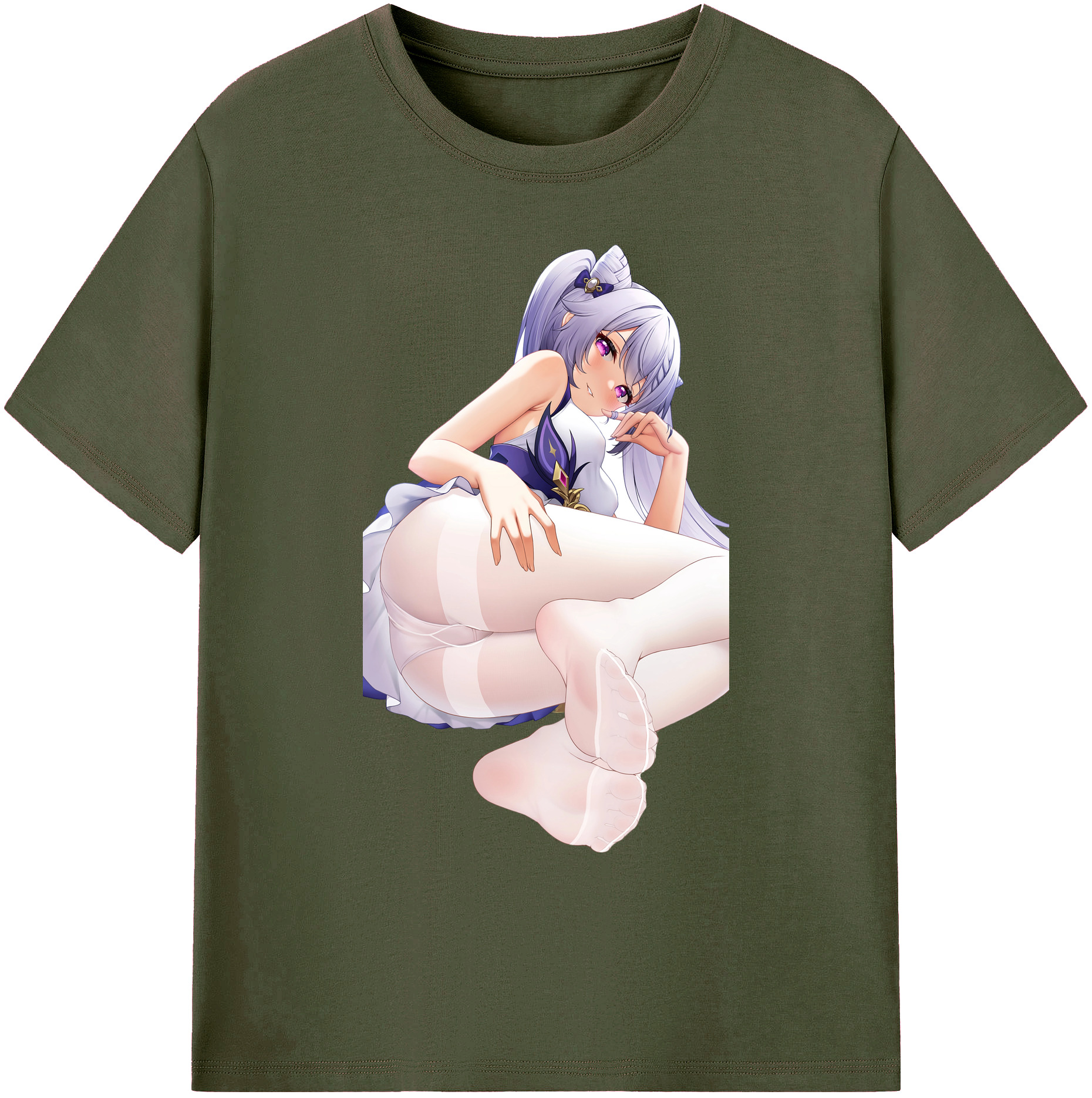げんし神 刻晴 こくせい genshin Kokusei 綿100％ メンズ半袖Tシャツ｜肌触りやわらか＆通気性